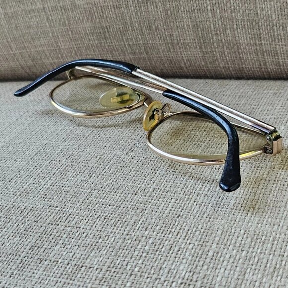 Vintage Safilo Women Eyeglasses Frame Gold Tone Glasses Eye Wear Frame Italy - Picture 8 of 13